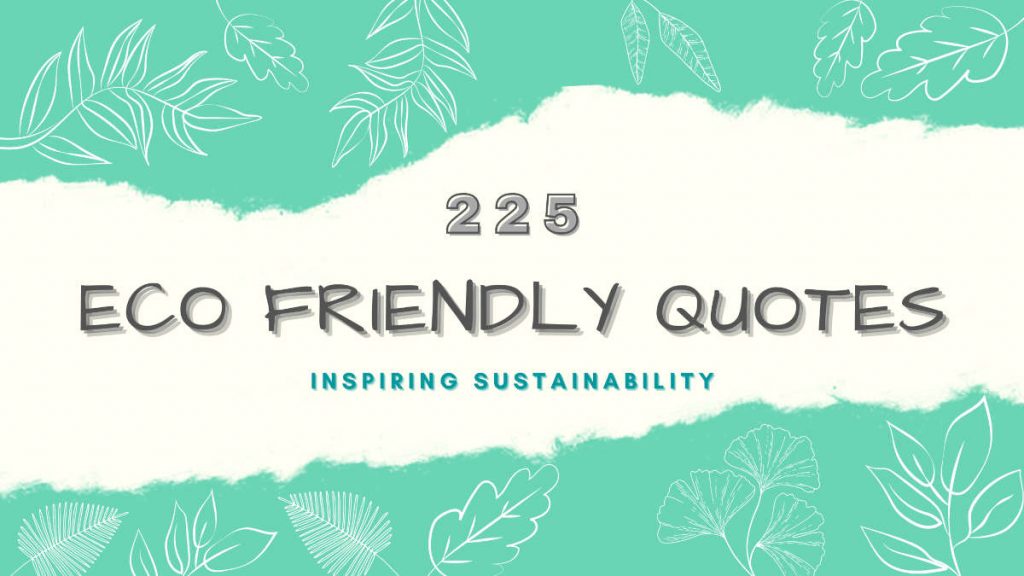 Eco friendly quotes inspiring sustainability