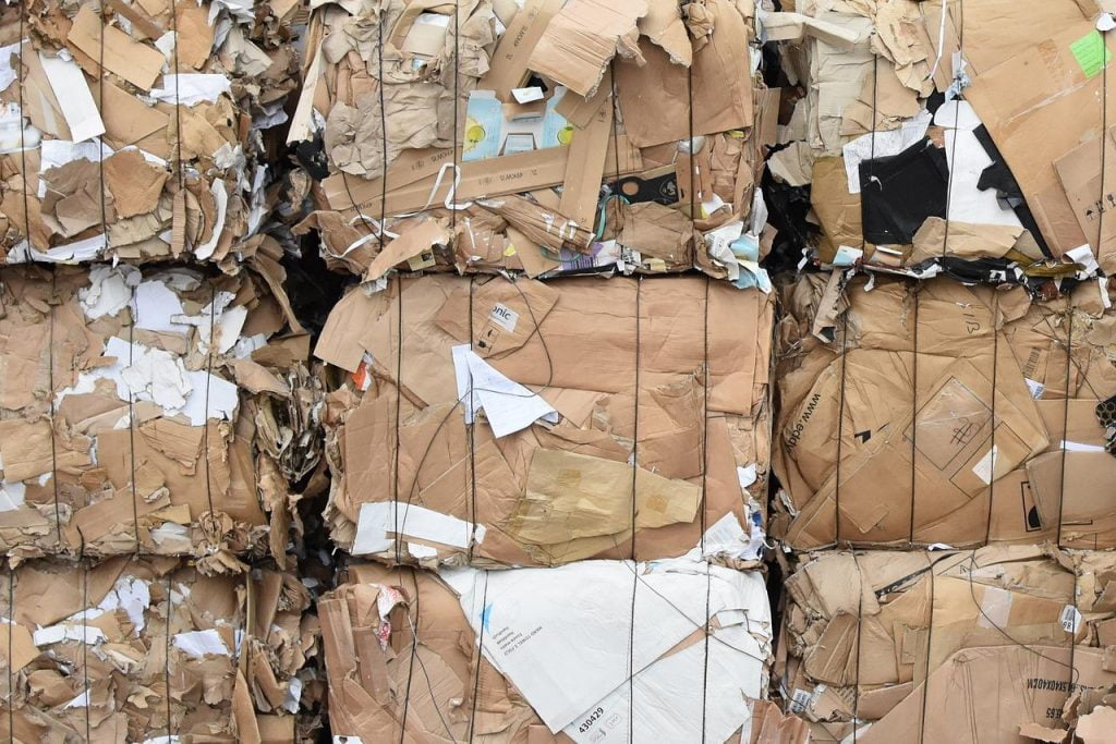 baled cardboard