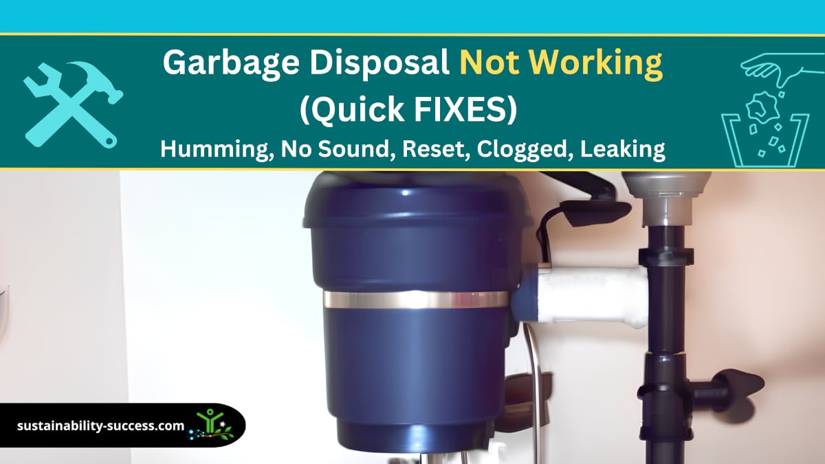 garbage disposal not working - humming - no sound - reset - clogged - leaking