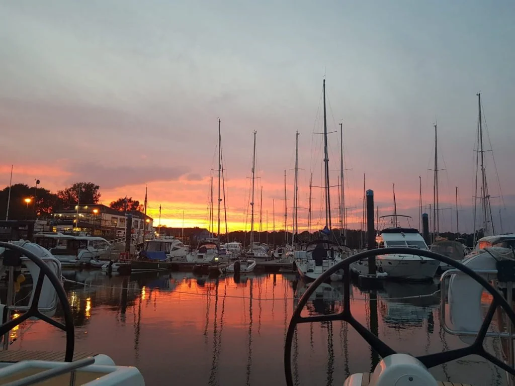 sailboat yacht sunset