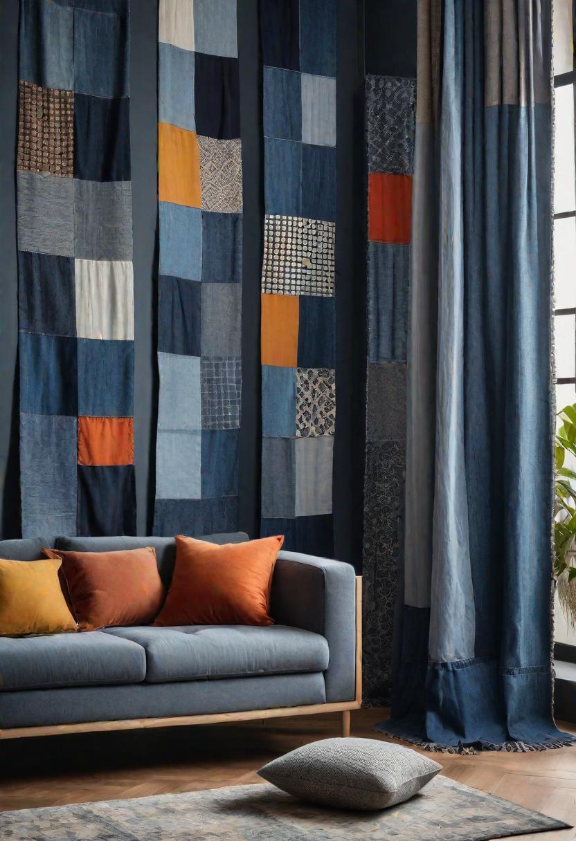 8. Denim Patchwork Curtains Tutorial-0