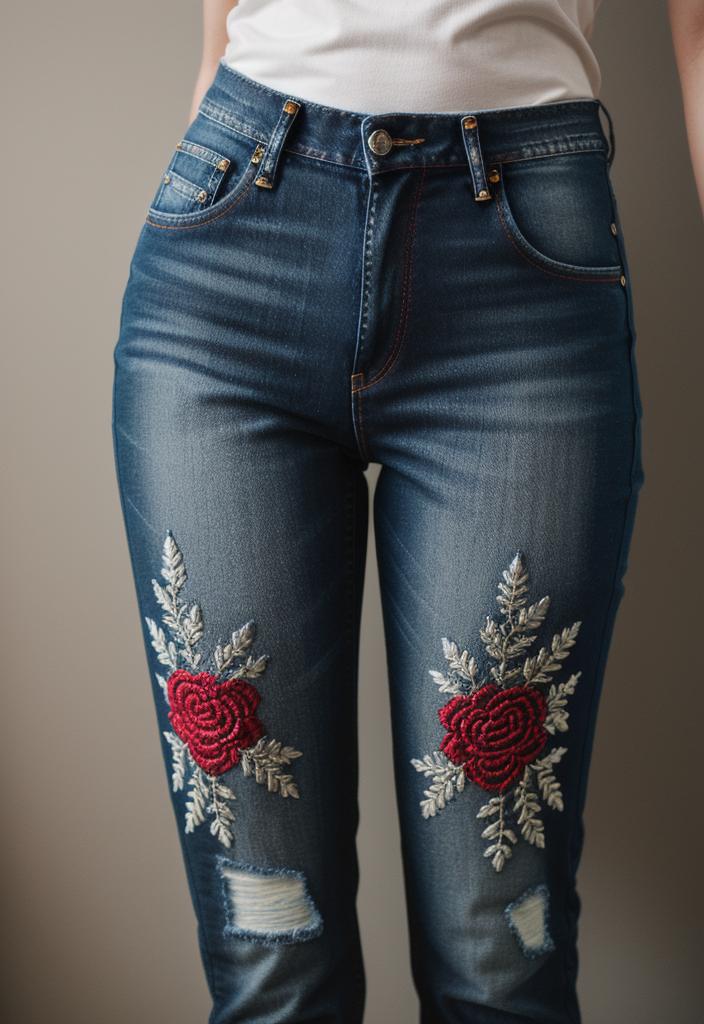 26. Embroidered Knee Patch Upcycle-0