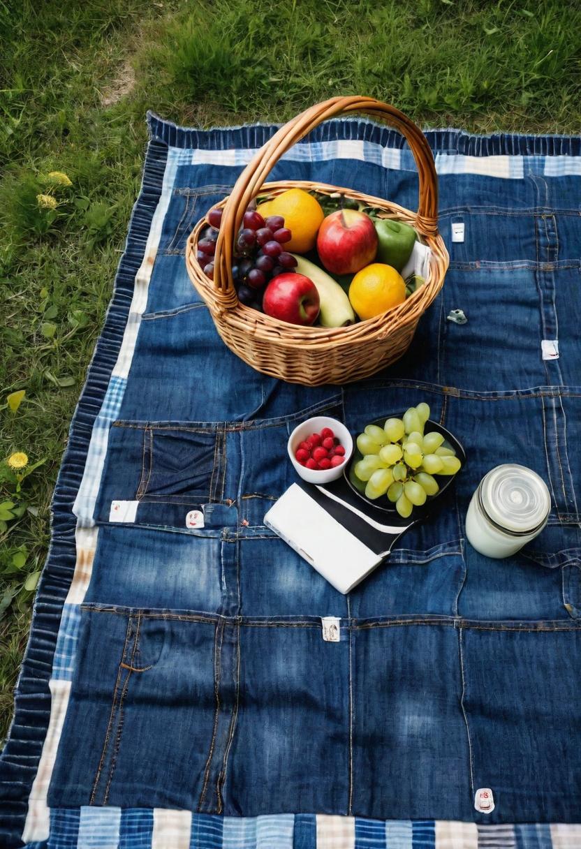 47. Jeans to Picnic Blanket DIY-2