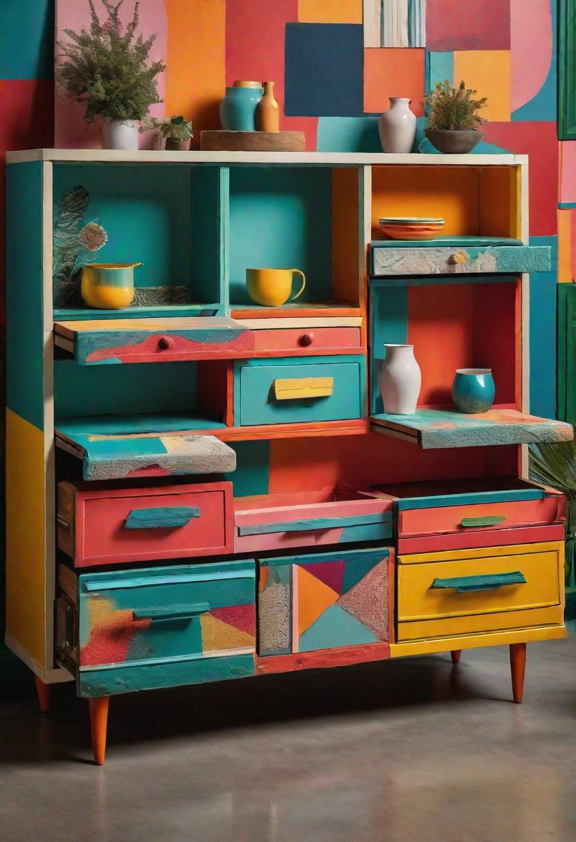 15. Repurposed Furniture with Painted Flair-1