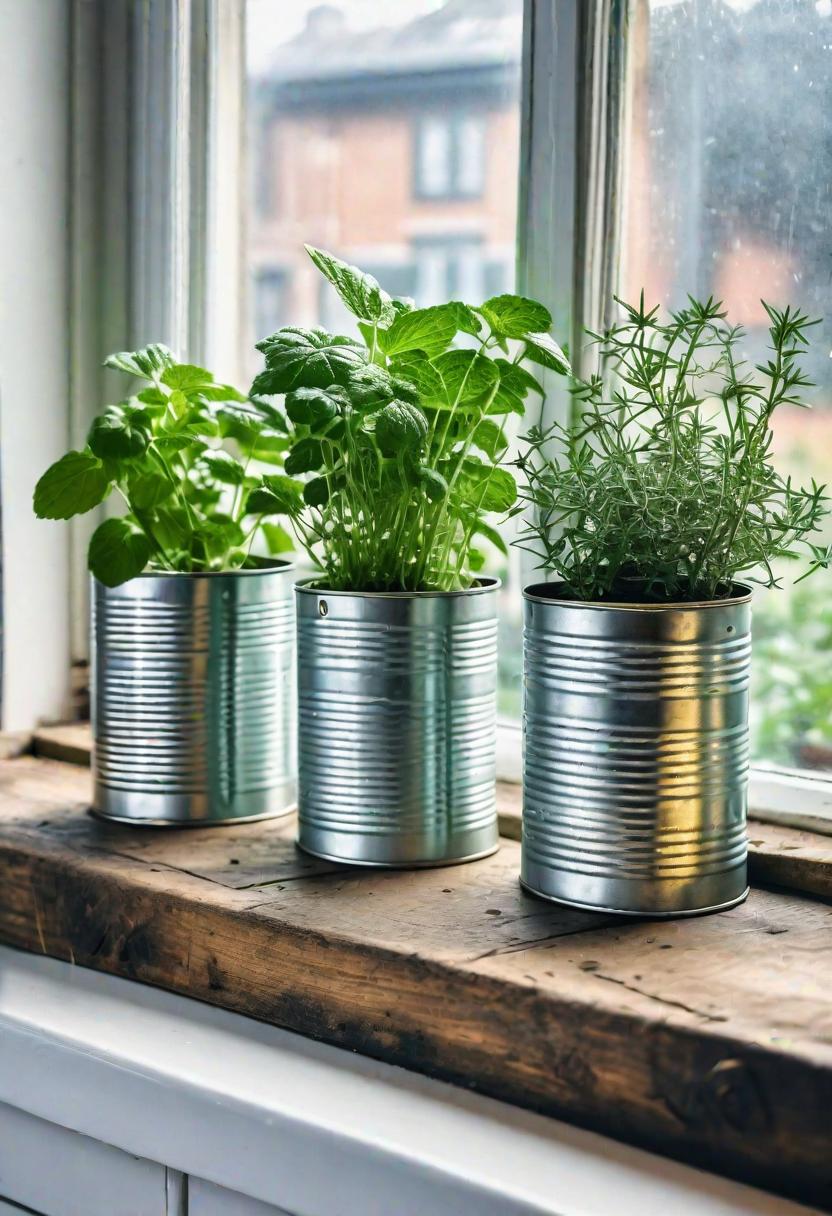 9. Rustic Tin Can Herb Planters-0