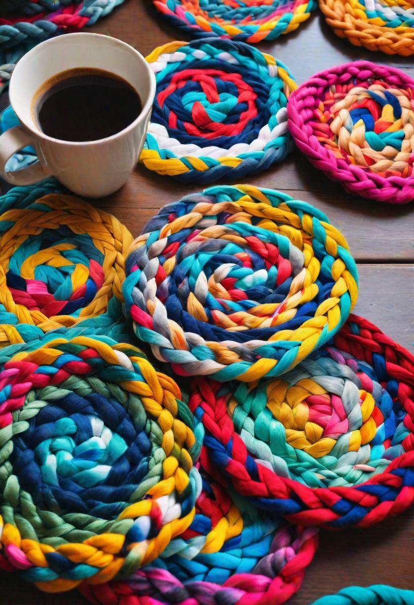 31. T-shirt Braided Coasters Tutorial-0