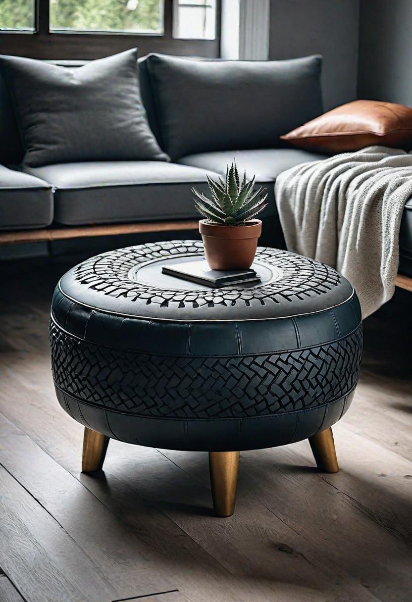 18. Tire Ottoman Upcycling Ideas-0