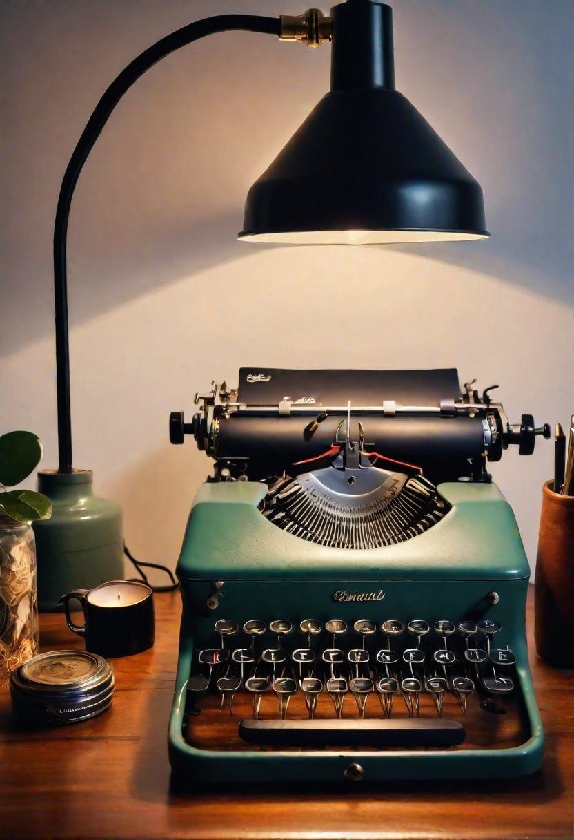 7. Vintage Typewriter Lamp DIY-0