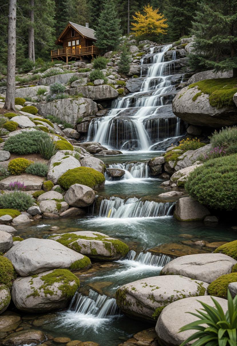 5. Alpine Waterfall Rock Garden-0