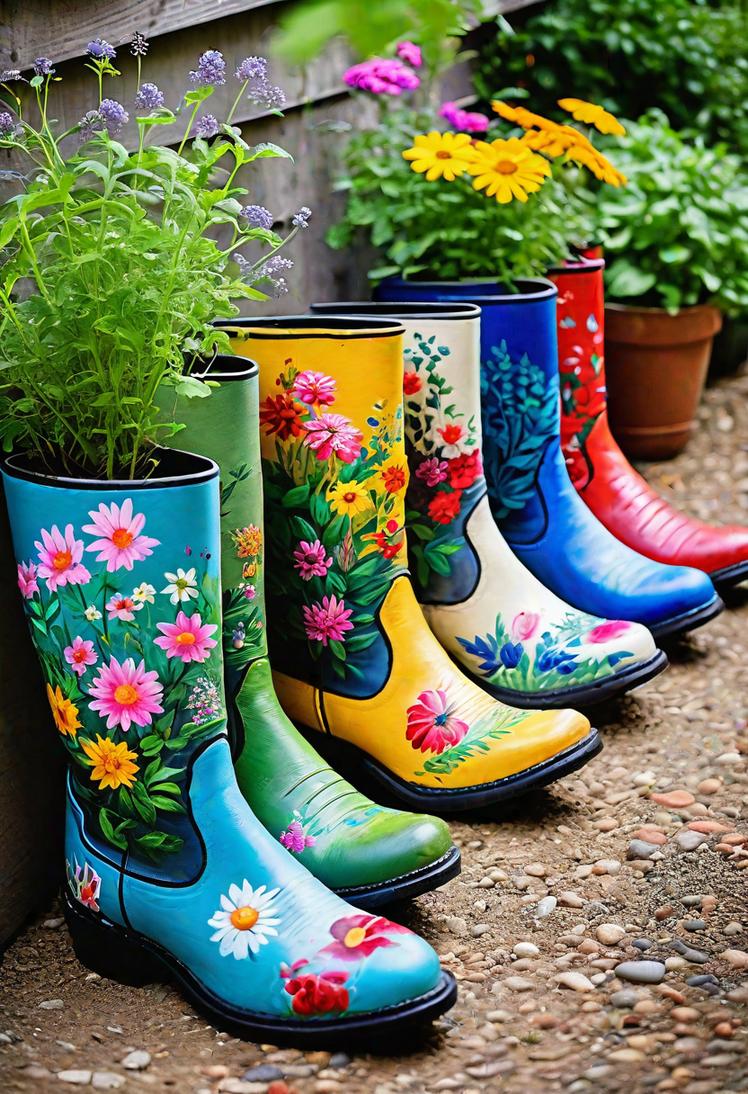 8. Creative Boot Planters-0