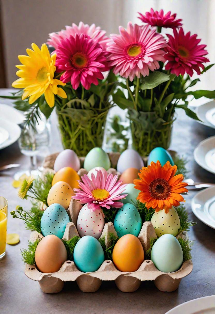 7. Eco Egg Carton Floral Arrangements-1