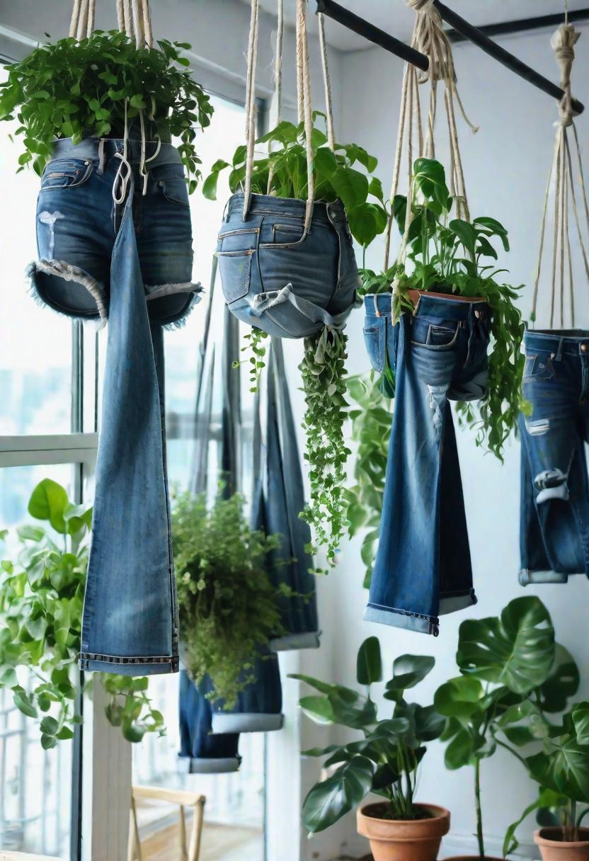 8. Eco-Friendly Jeans Plant Hangers-0