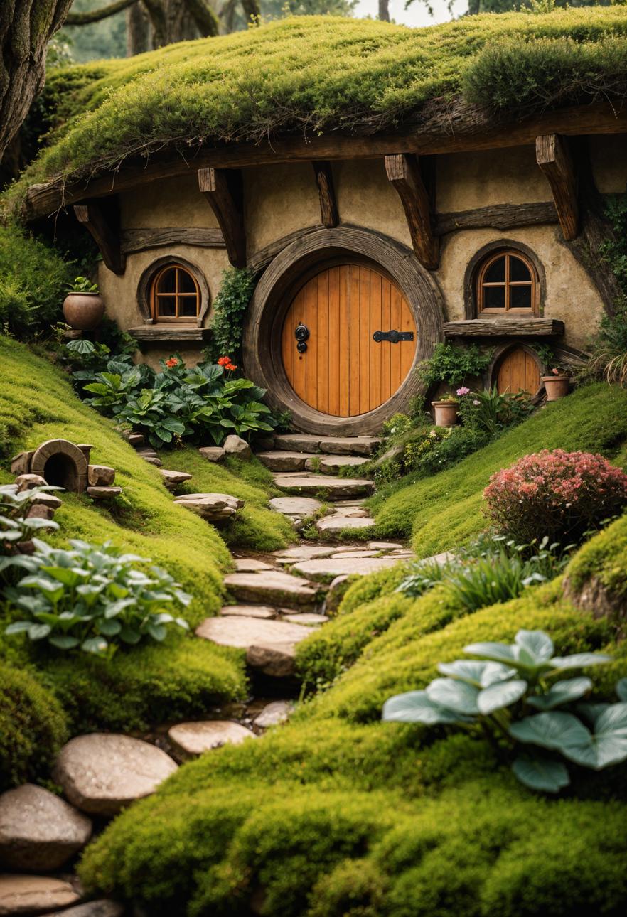 9. Enchanted Miniature Hobbit Home-0