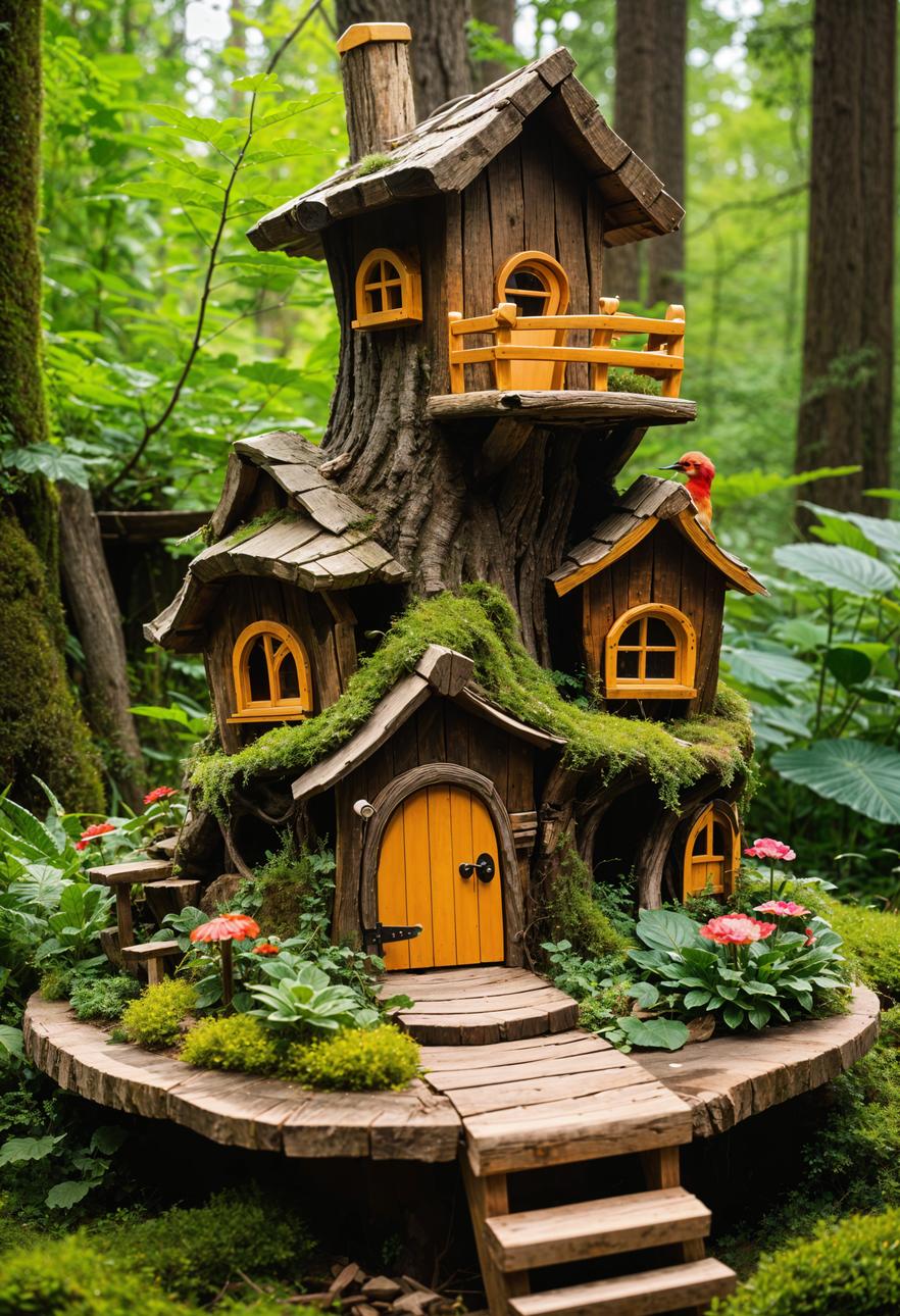 10. Enchanting Fairy Garden Stumps-0