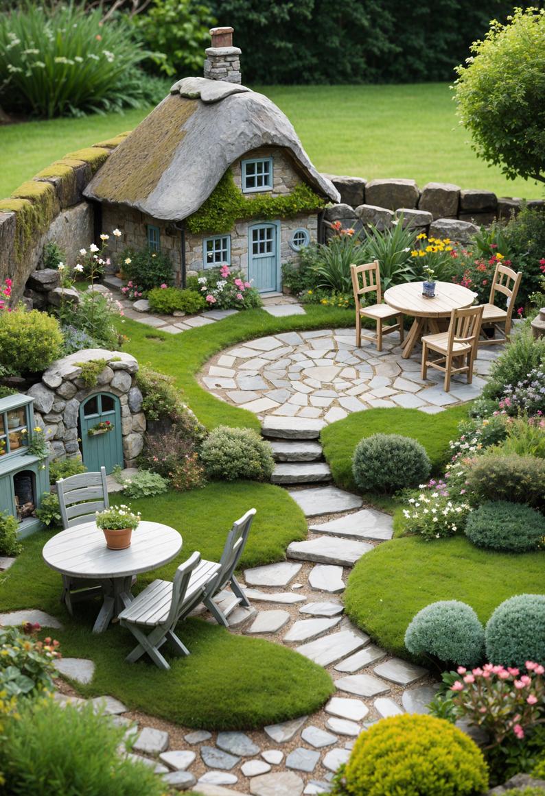 9. Enchanting Moss Garden Miniature Cottage-2