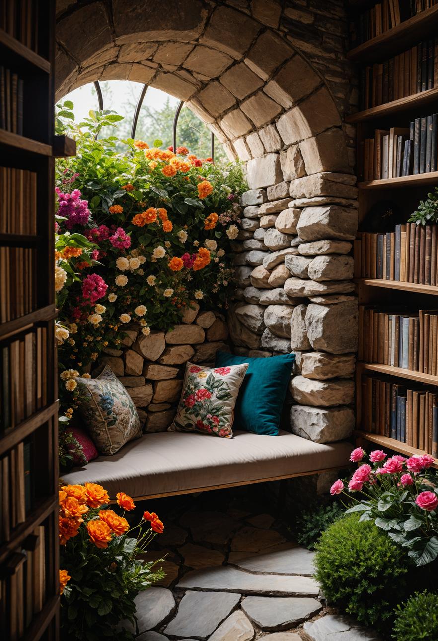 2. Floral Hidden Book Nook-0