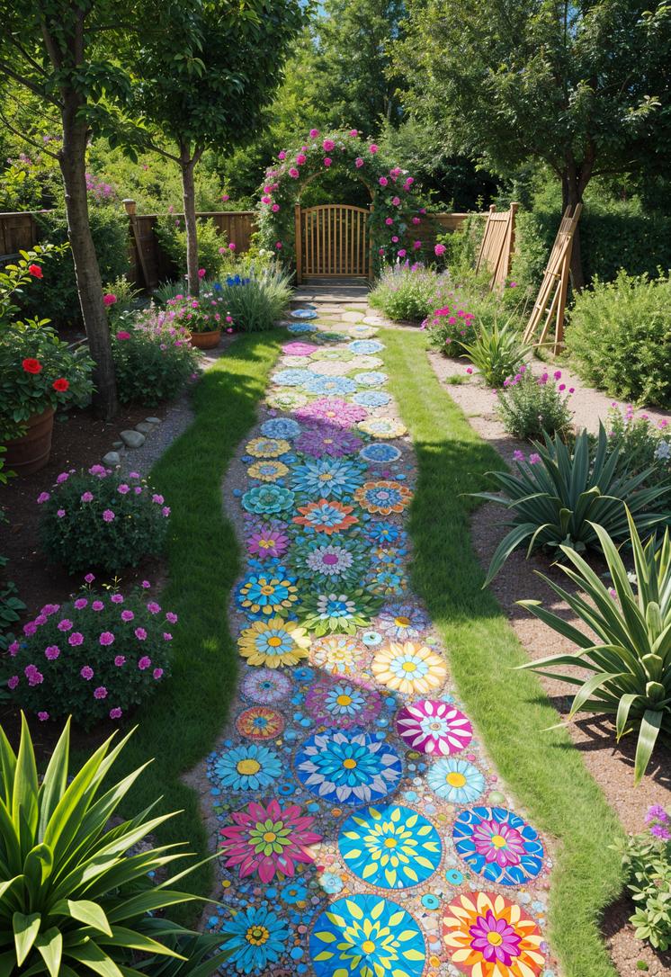 6. Groovy Mosaic Garden Pathways-0
