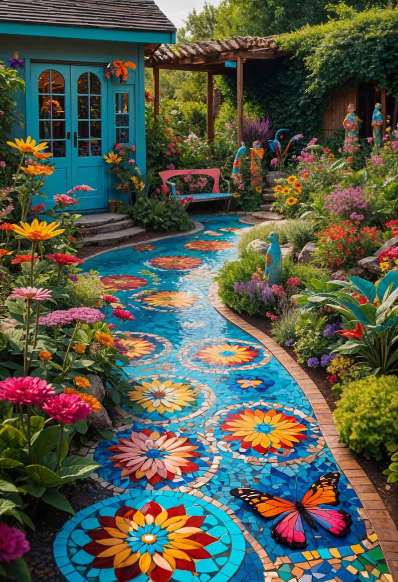 6. Groovy Mosaic Garden Pathways-1