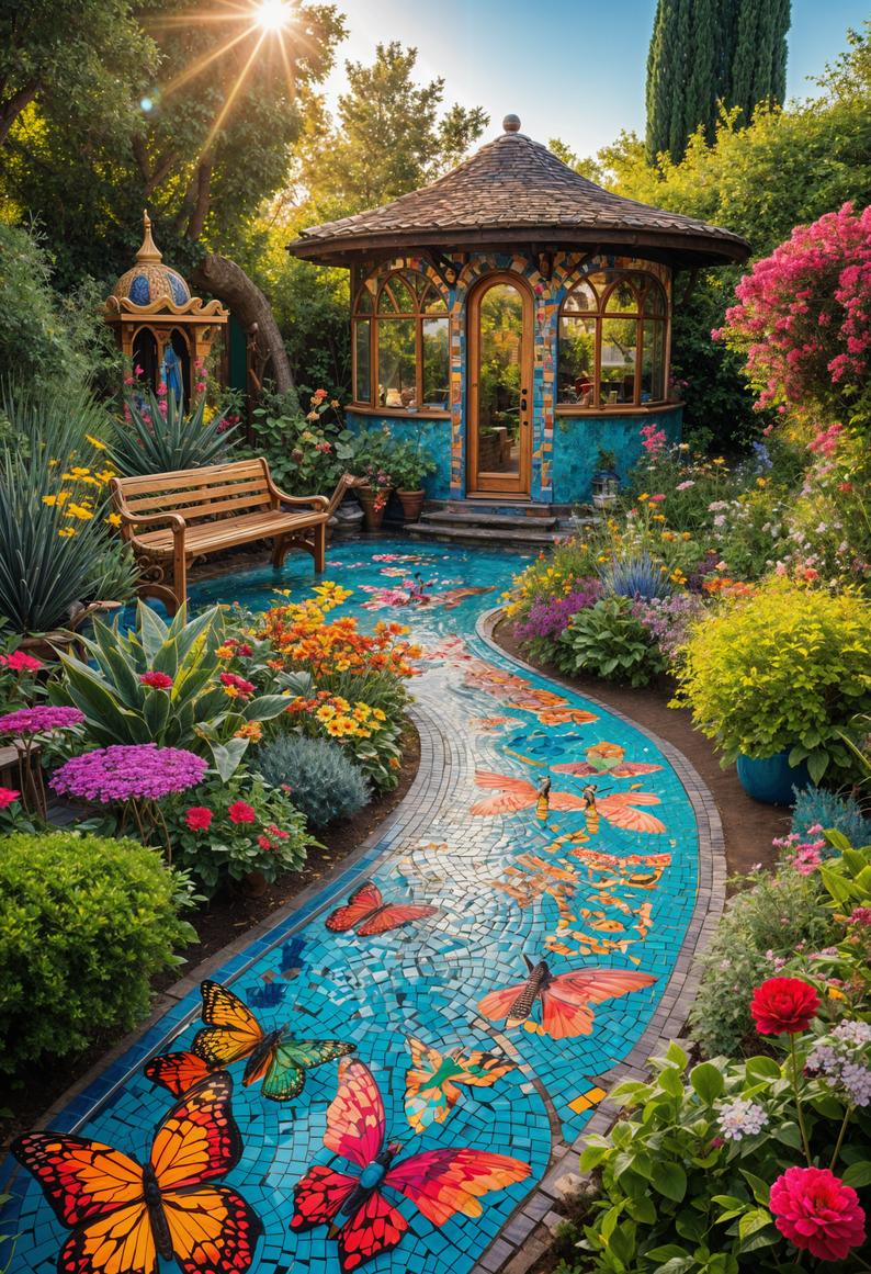 6. Groovy Mosaic Garden Pathways-2