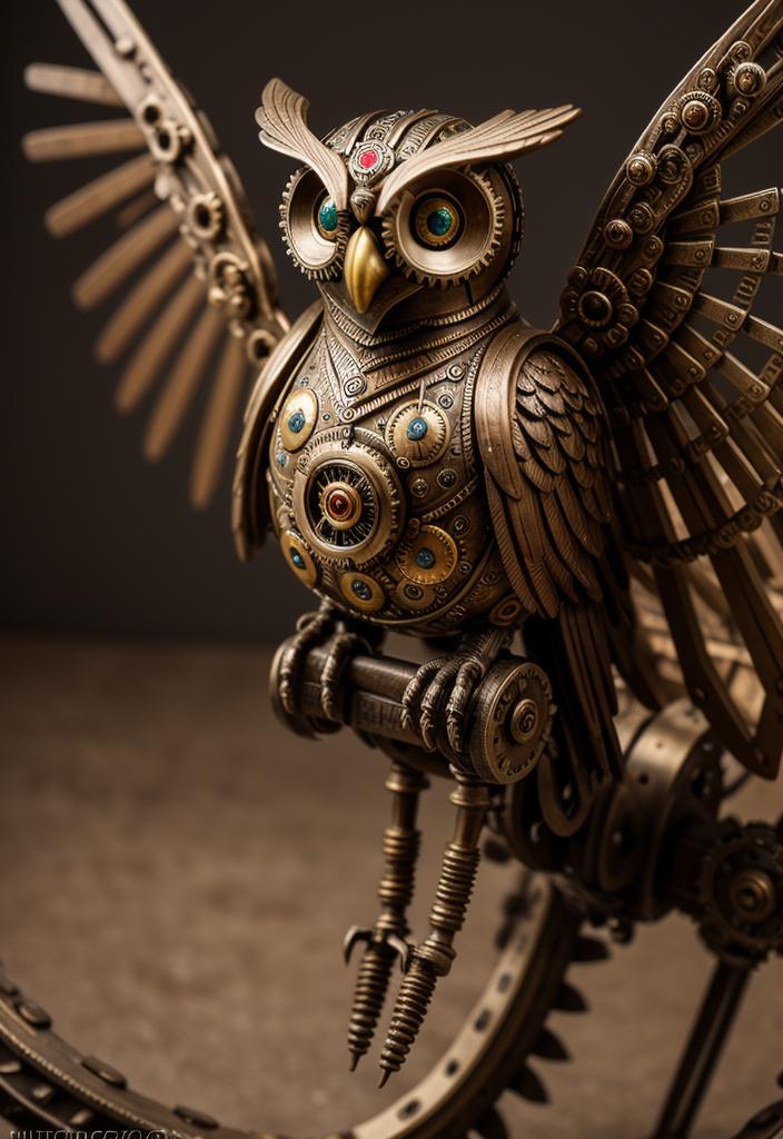 1. Metal Art Spotlight: Steampunk Owl-0