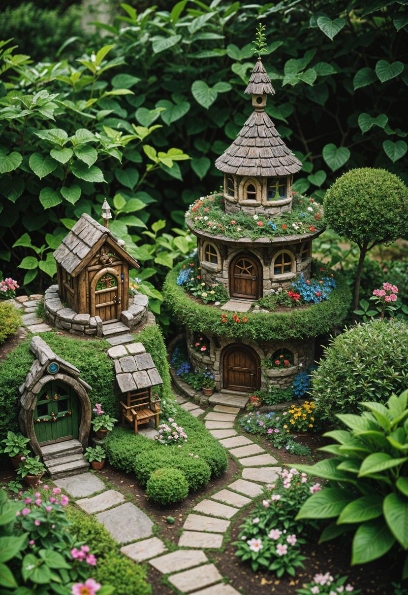 30. Miniature Fairy Garden Village-1