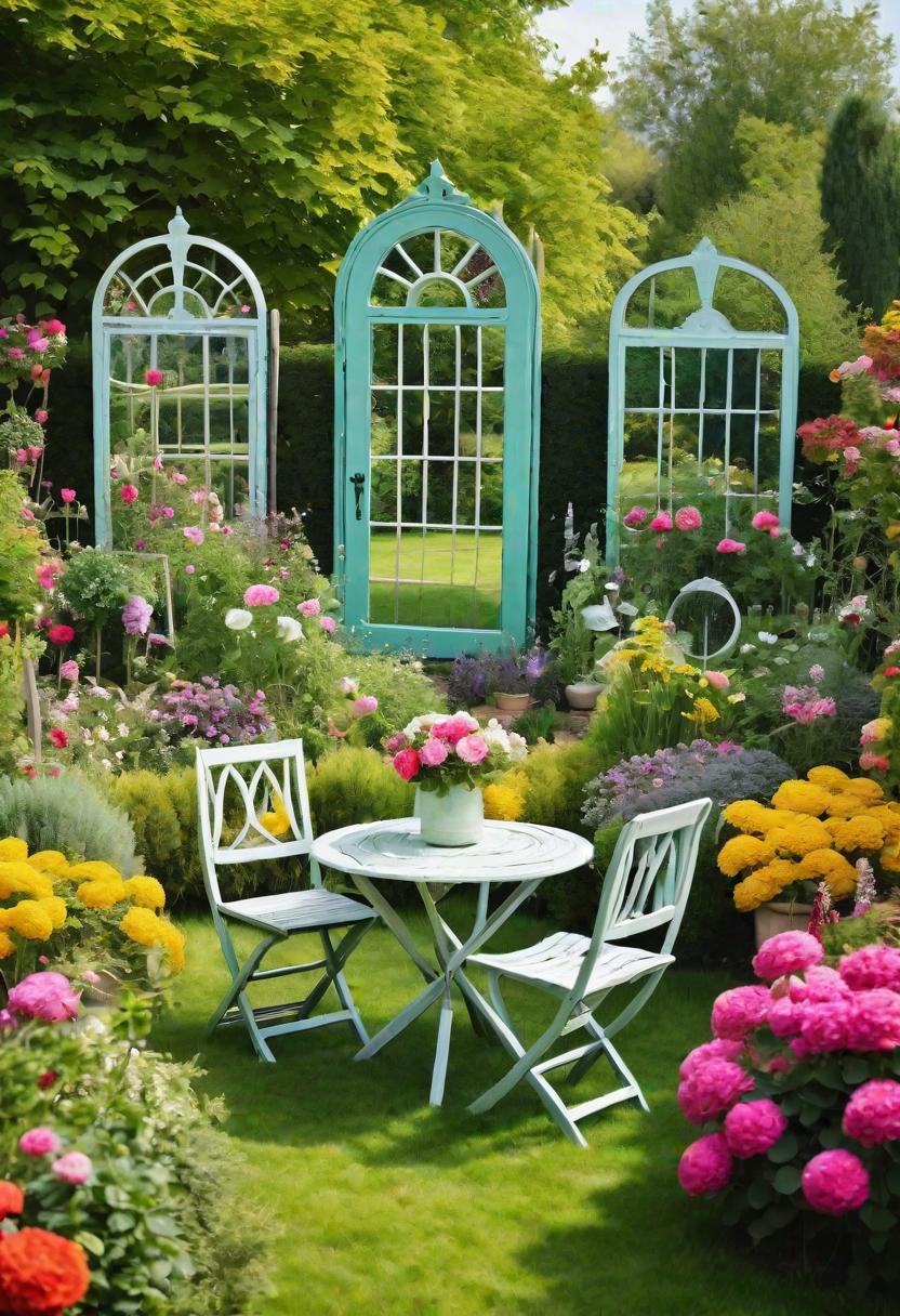 12. Mirrored Illusion Garden Fence Idea-1