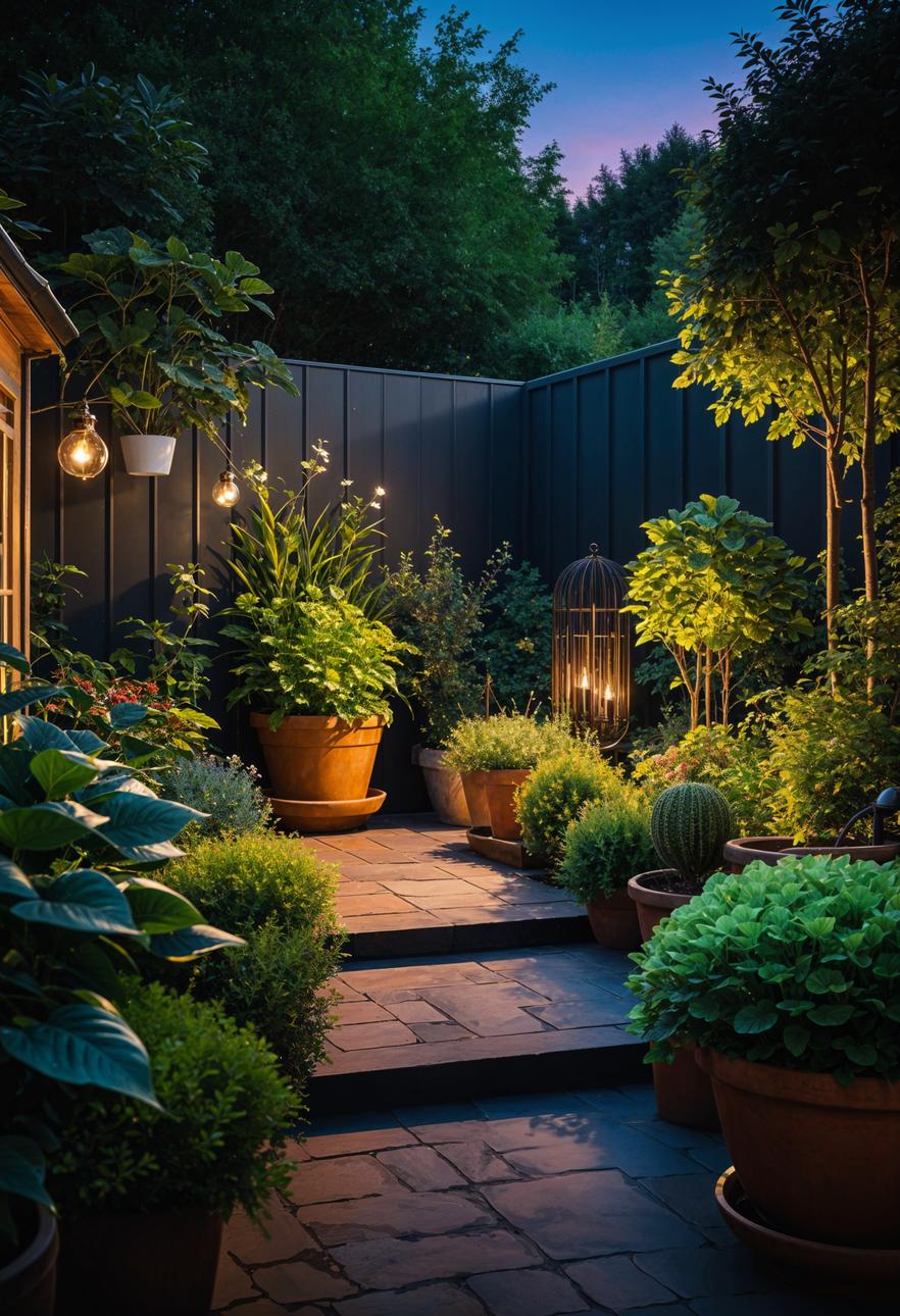 2. Nighttime Illuminated Garden Planters-1