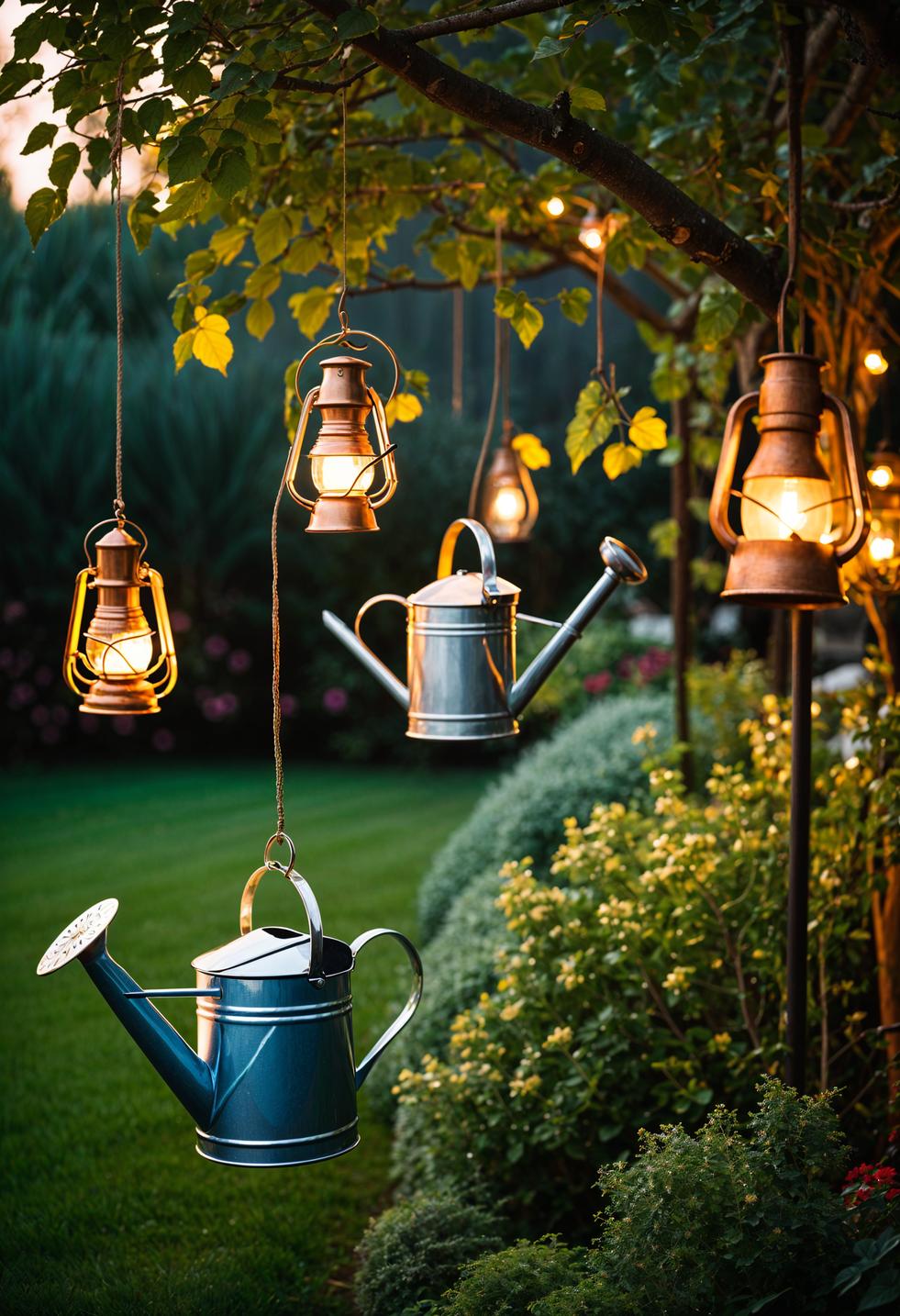 7. Upcycled Garden Lanterns from Cans-0
