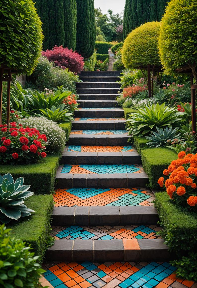 1. Vibrant Mosaic Pathways for Gardens-0