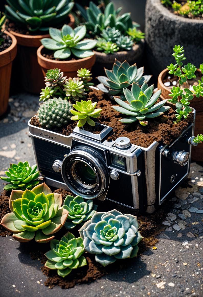 33. Vintage Camera Succulent Planters-0