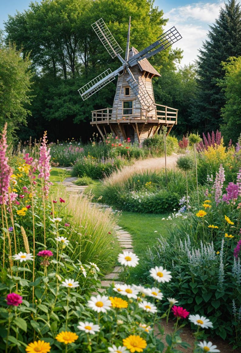 23. Whimsical Windmill Garden Inspiration-0