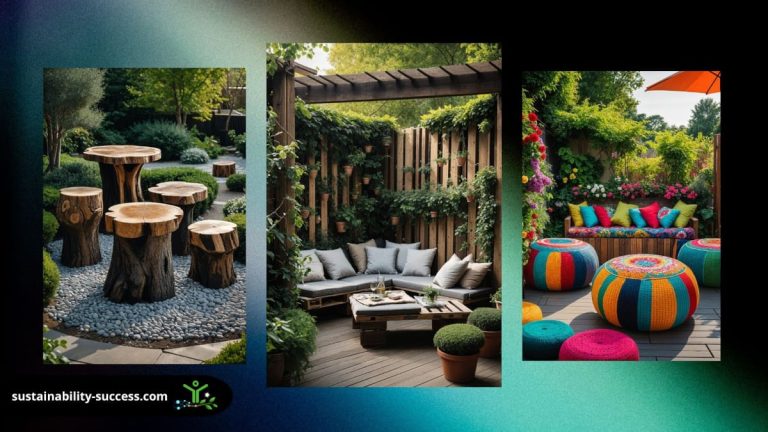 View of 36 Eco-Friendly Garden Furniture Ideas for Your Oasis