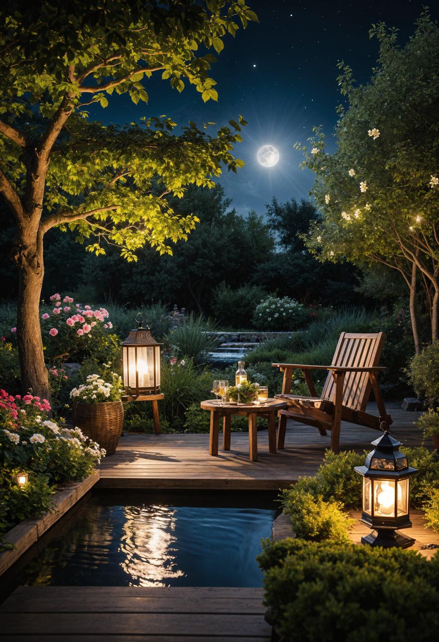 25. Enchanting Moonlight Rustic Garden Designs-0