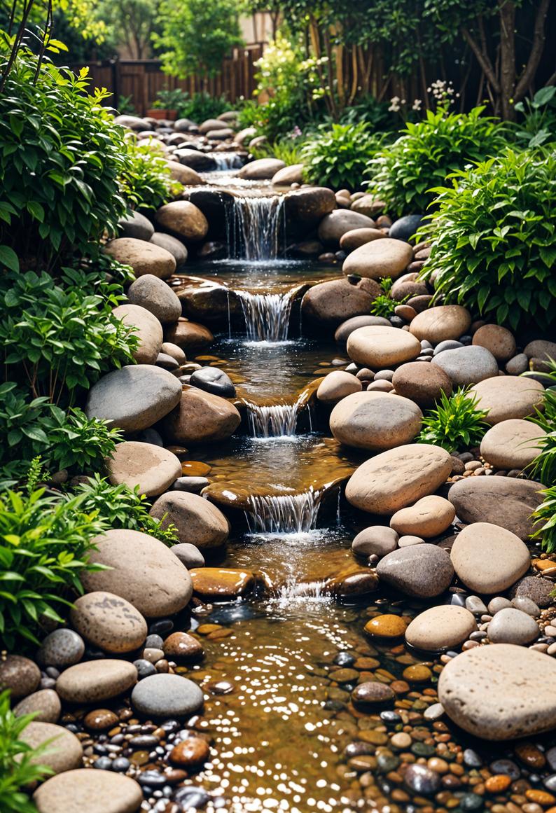 1. DIY Waterfall for Backyard Stream-0