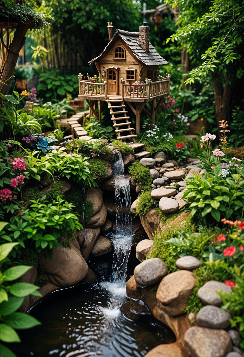 11. Enchanting Backyard Stream Fairyland-0