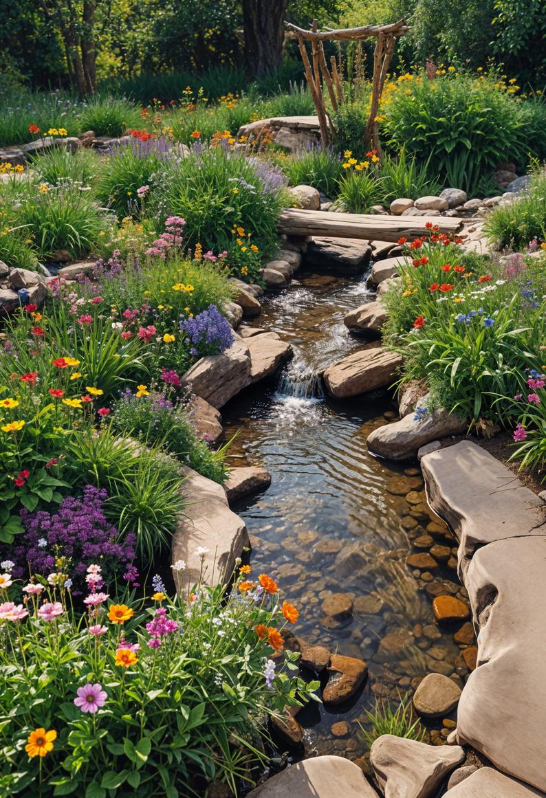 12. Streamside Driftwood and Wildflowers-2