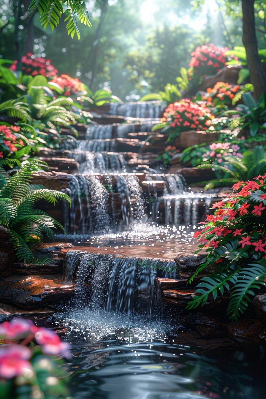 22. Terraced Stream Pools in Backyard-2