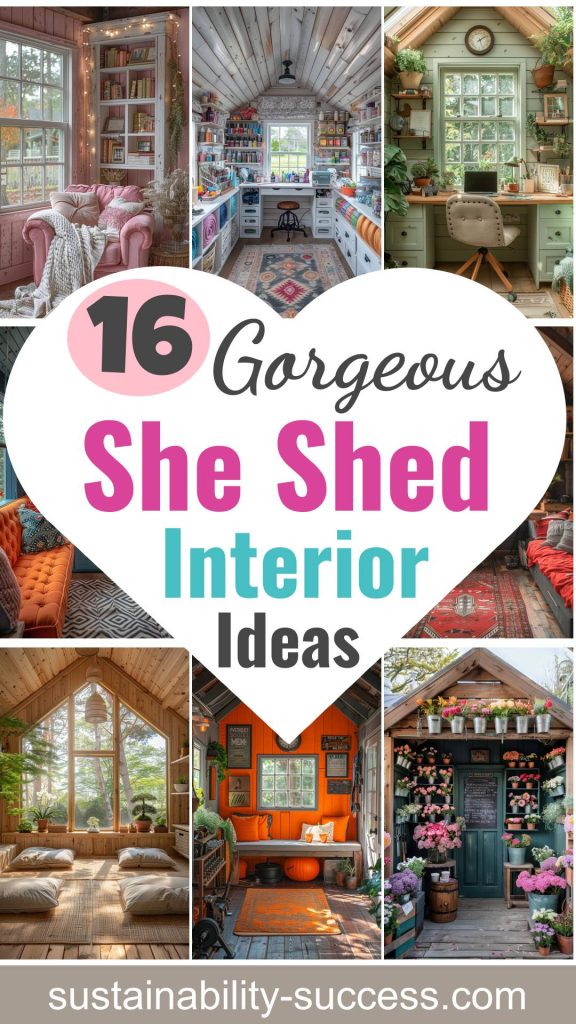 16 Gorgeous She Shed Interior Ideas You’ll Love