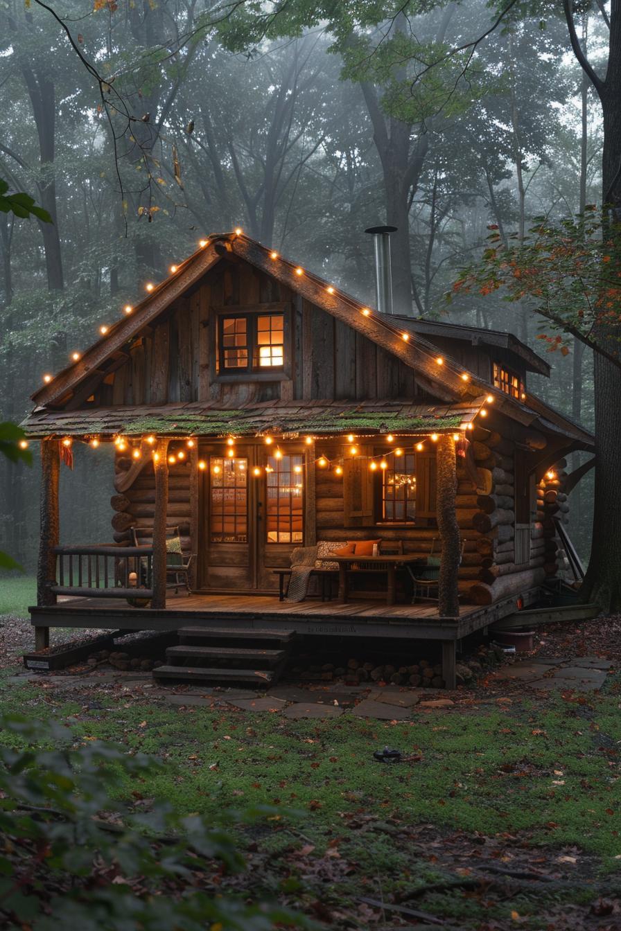 3. Charming Rustic Wood Cabin Design-1