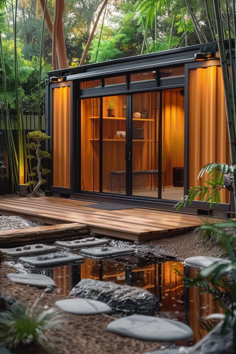 15. Serene Shipping Container Garden Shed-1