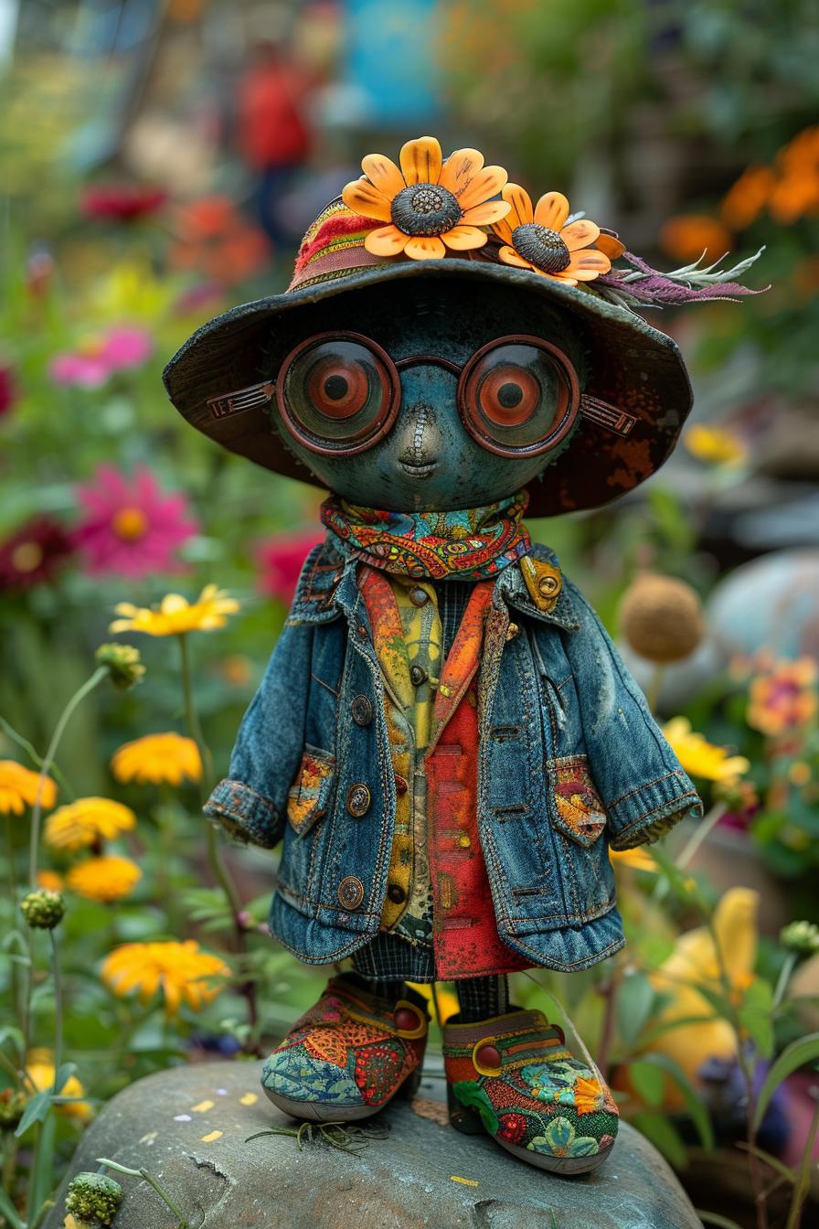 19. Upcycled Scarecrow Garden Art-1