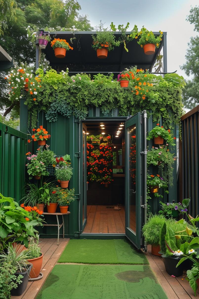 1. Vertical Garden Container Shed-2