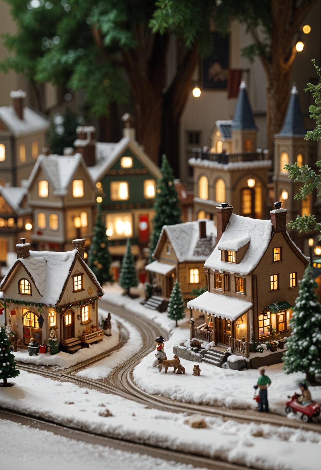 8. Enchanting Christmas Village Scene-1