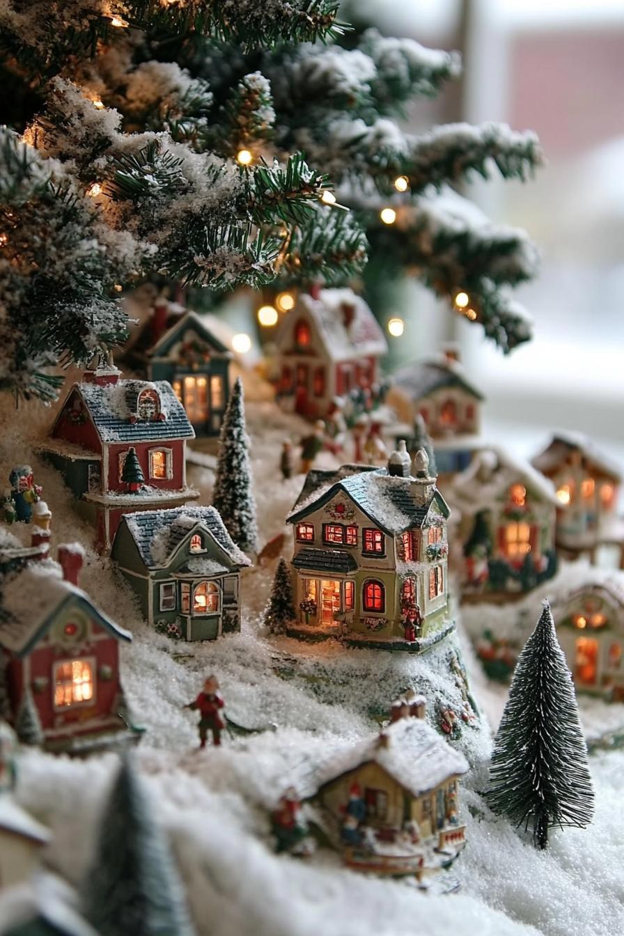 8. Enchanting Christmas Village Scene-2