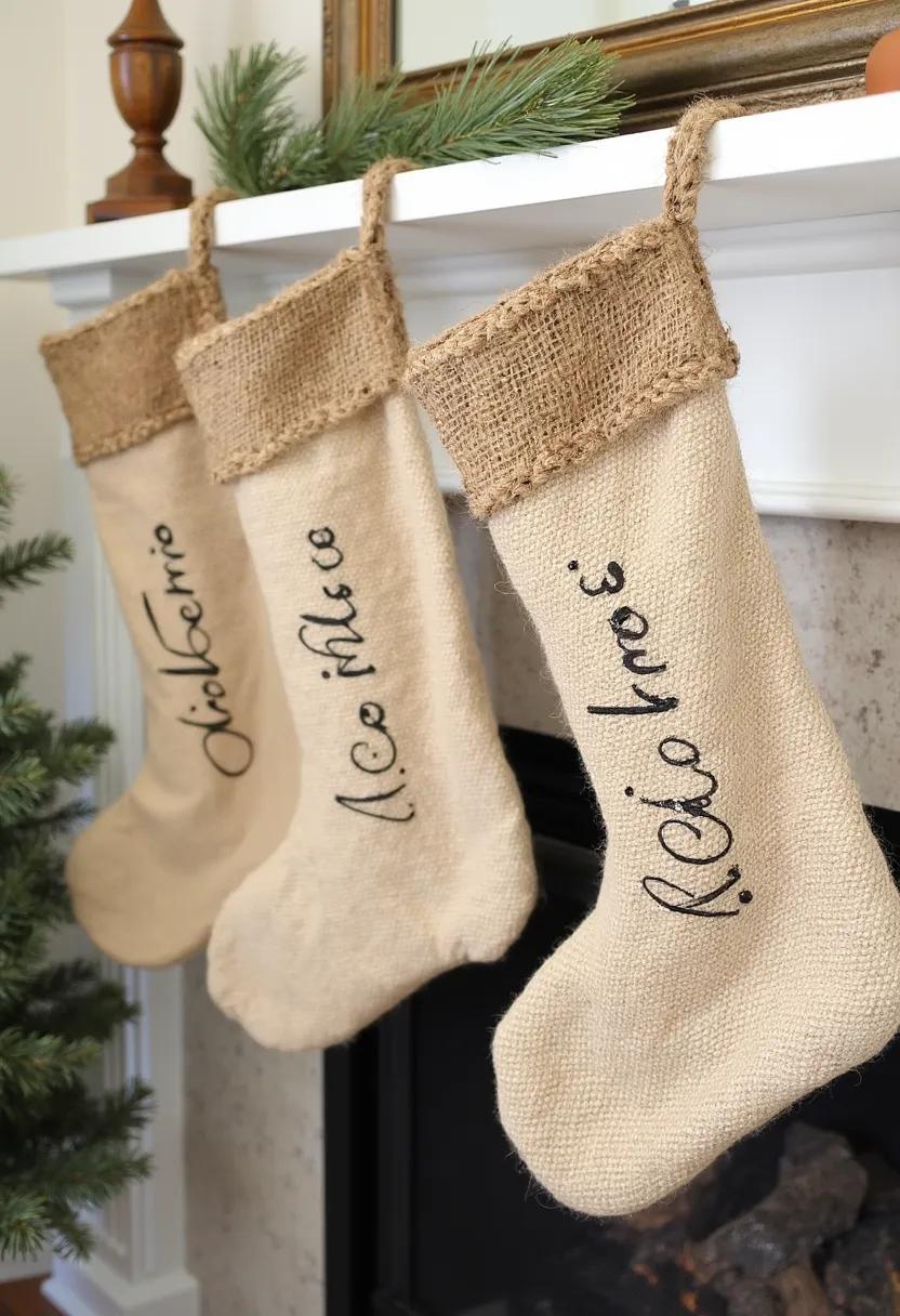 7. Personalized Burlap Christmas Stockings-0