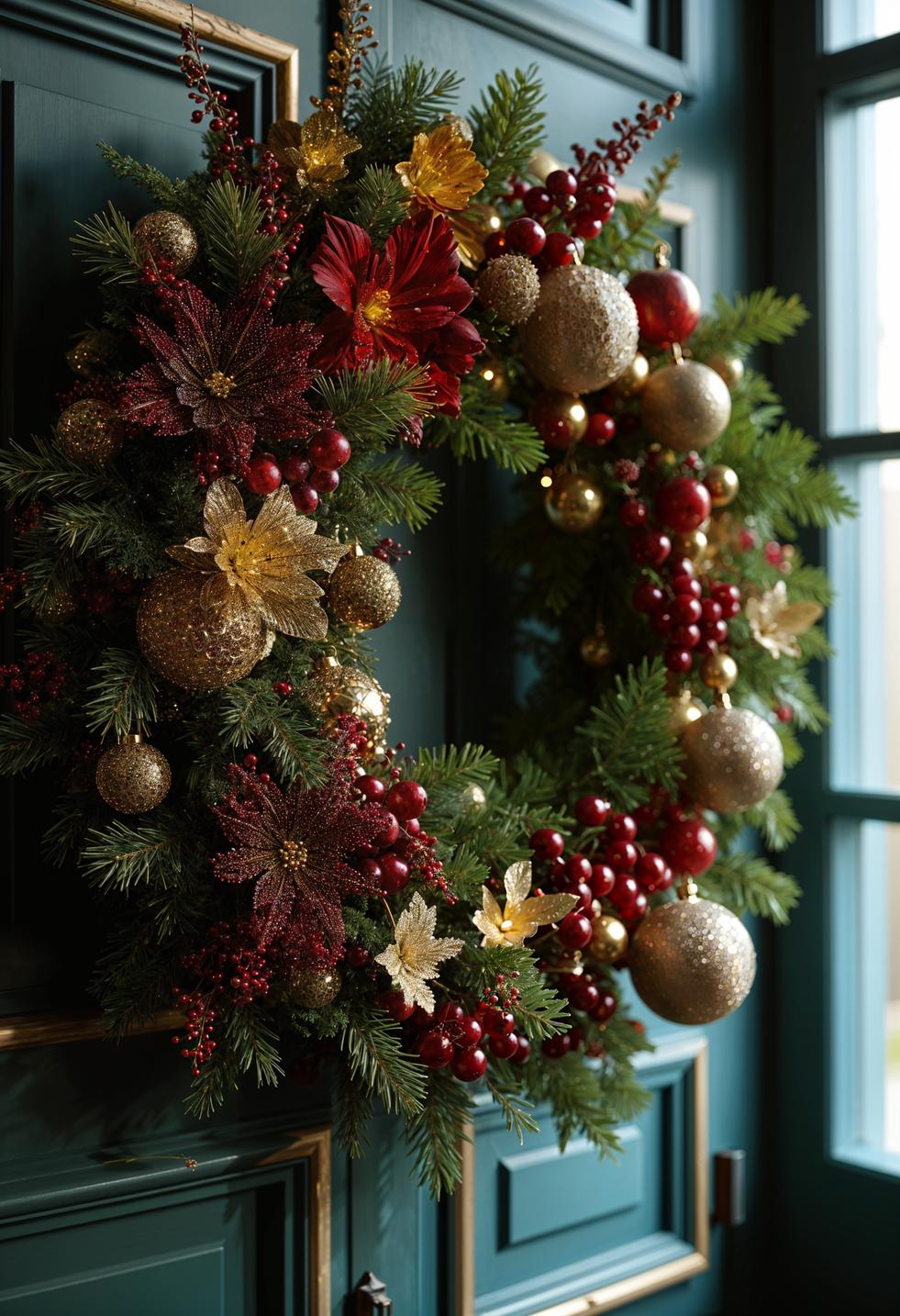 15. Victorian Jeweled Christmas Wreath Ideas-1