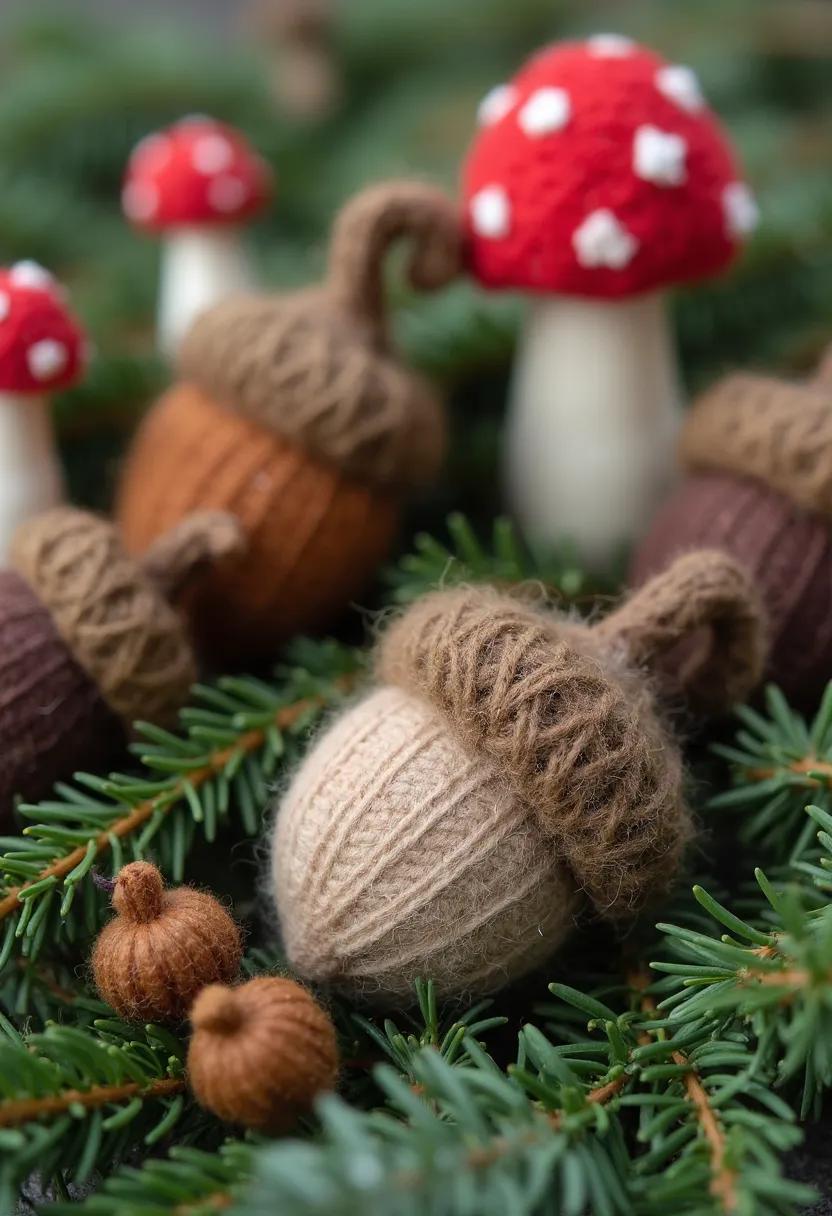 22. Wool Acorns & Mushrooms Decor-1