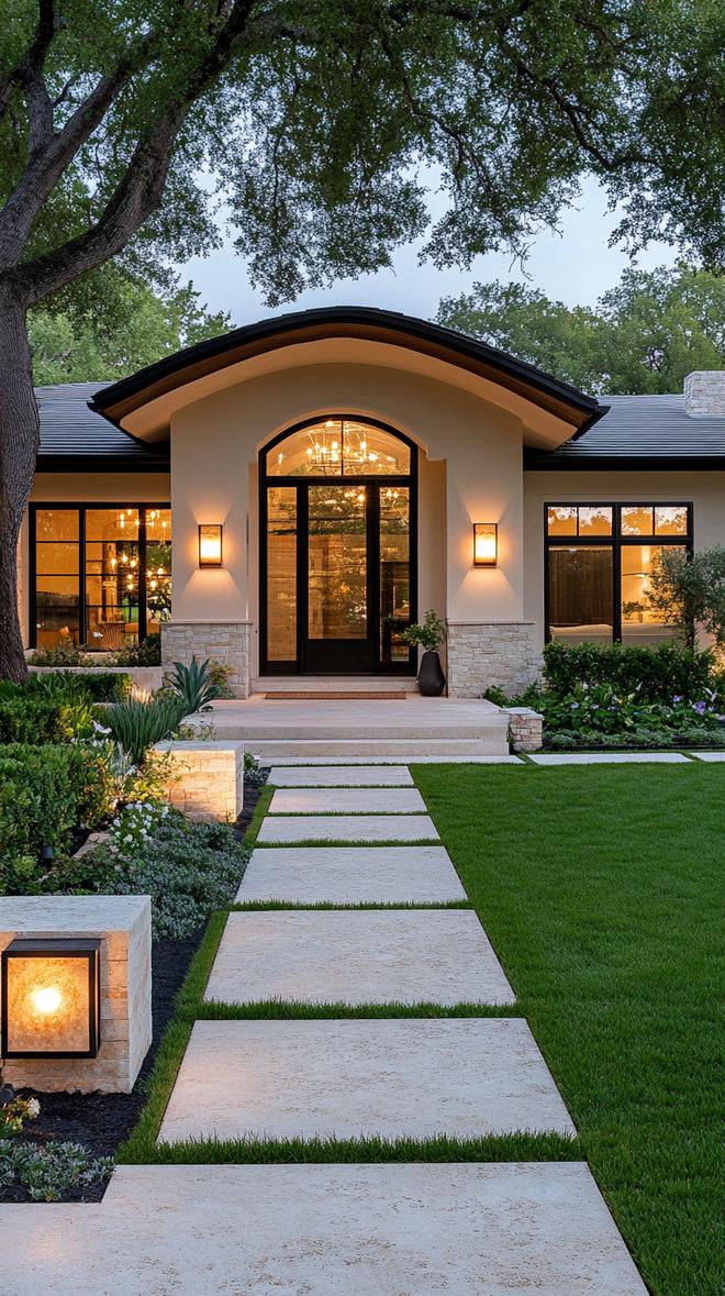 9. Elegant ranch with arched windows and neutral color scheme-1