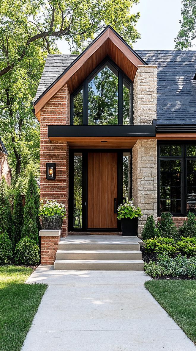 3. Half-brick, half-siding ranch exterior for a balanced look-1