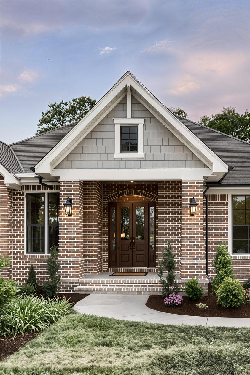 3. Half-brick, half-siding ranch exterior for a balanced look-2